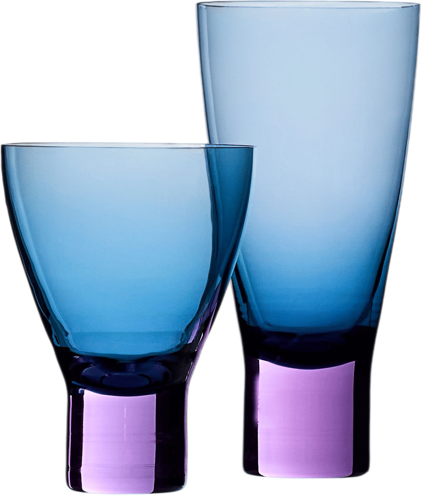 Archive Revival 1996 Hand-Blown Murano Glass Bicolor Collection