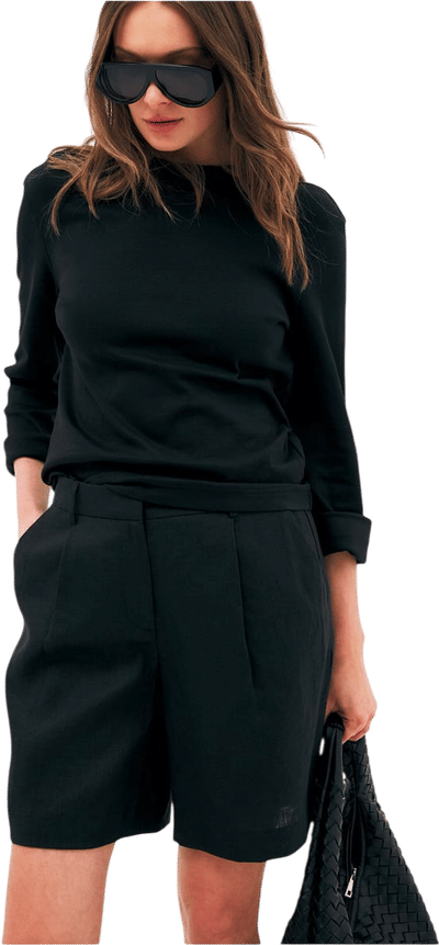 Linen Short Noir