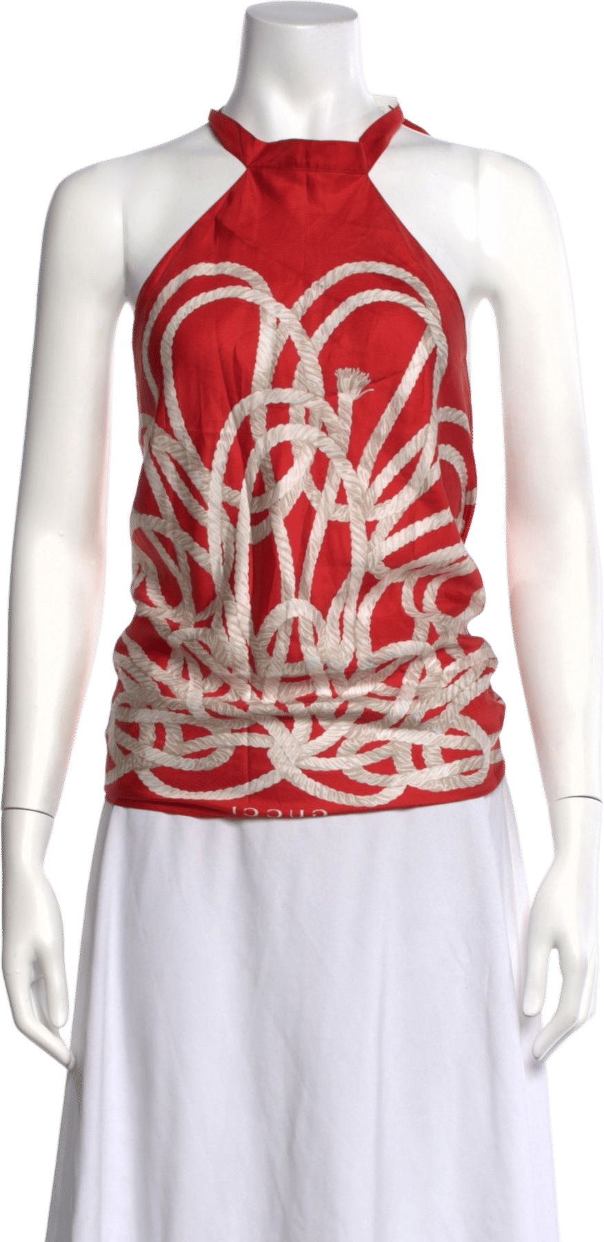Silk Graphic Print Top