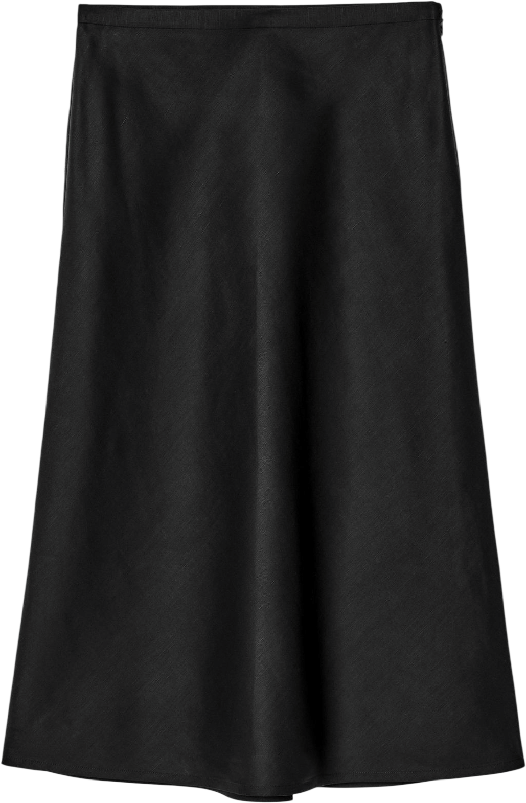 COS Linen Blend  Midi Skirt - Black