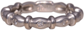 Natural Diamond Band in White Gold
