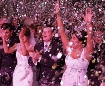 confetti cannons to open the dance floor