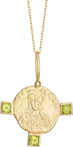 Byzantine Grace Medallion with Three Peridot