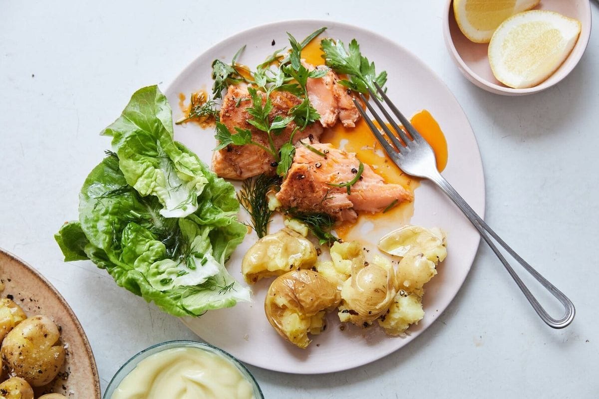 Brown-Butter Salmon With Lemon and Harissa (Alison Roman)