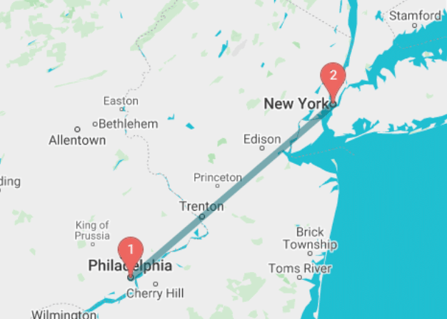 Amtrak from Phila <---> NYC