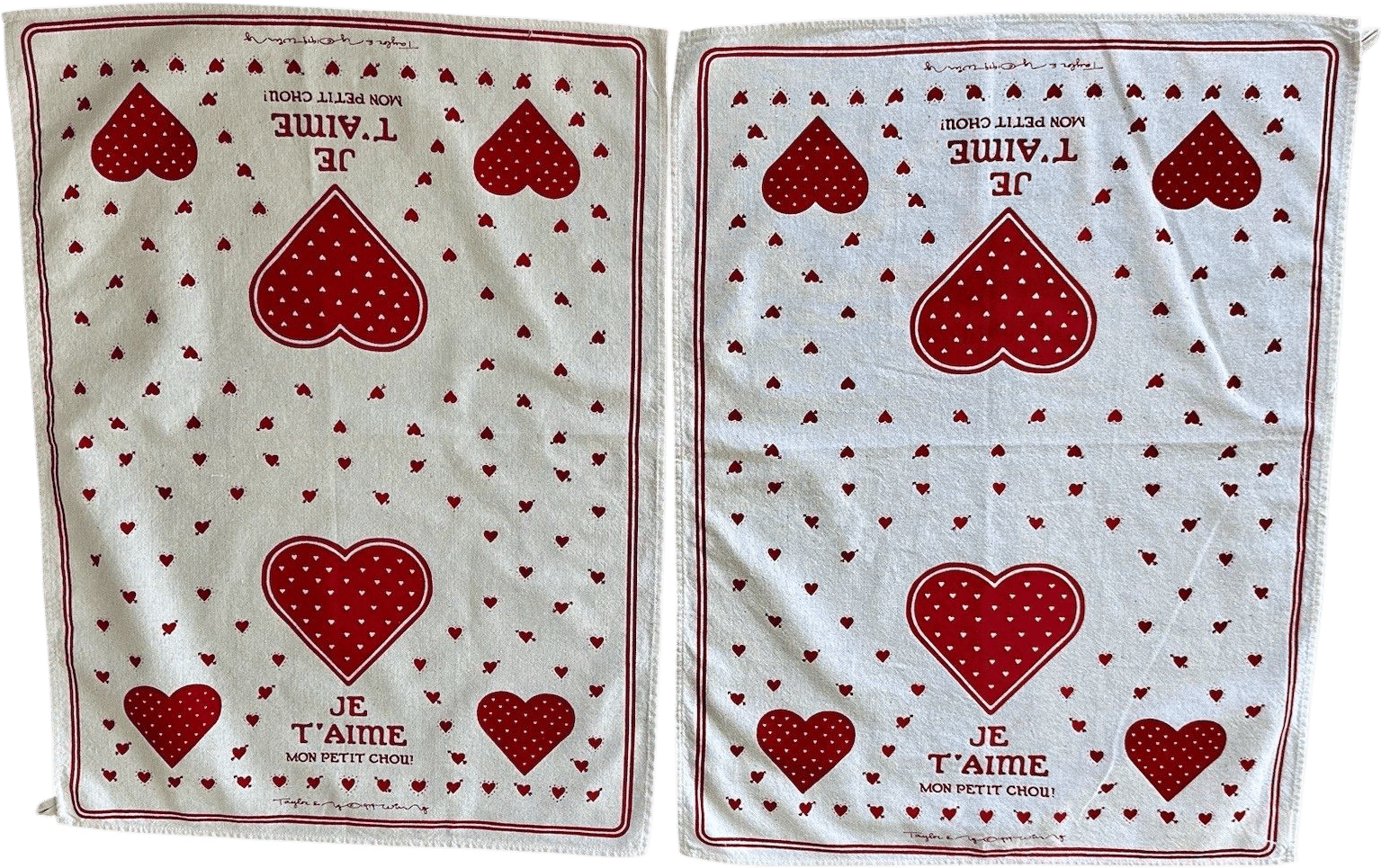 Vintage 1979 Taylor & Ng Tea Towels, Set of 2