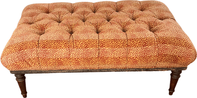 1920s Leopard Velvet Ottoman