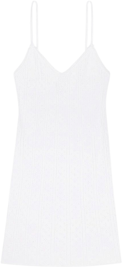 The Cami Slip: White Pointelle