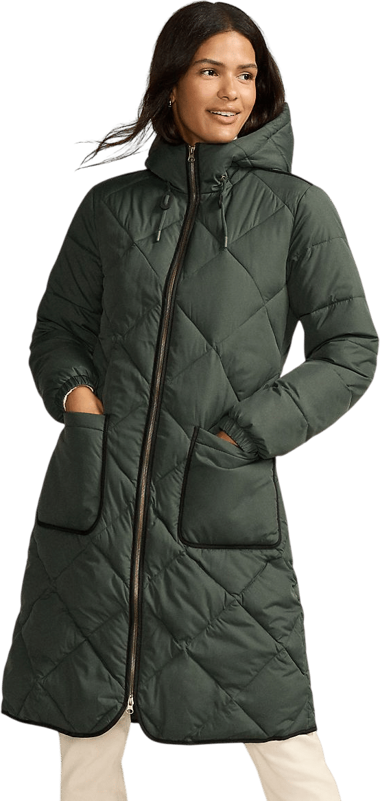 Women's FeatherFree Insulated Diamond Quilted Maxi Coat
