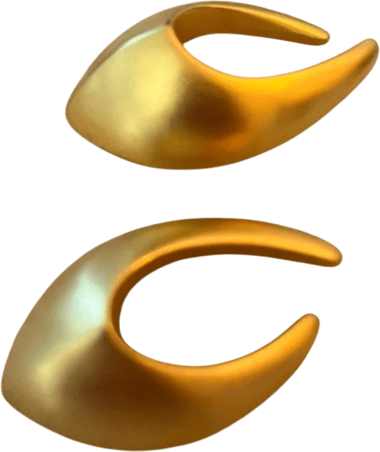 Vintage Gold Satin Earrings
