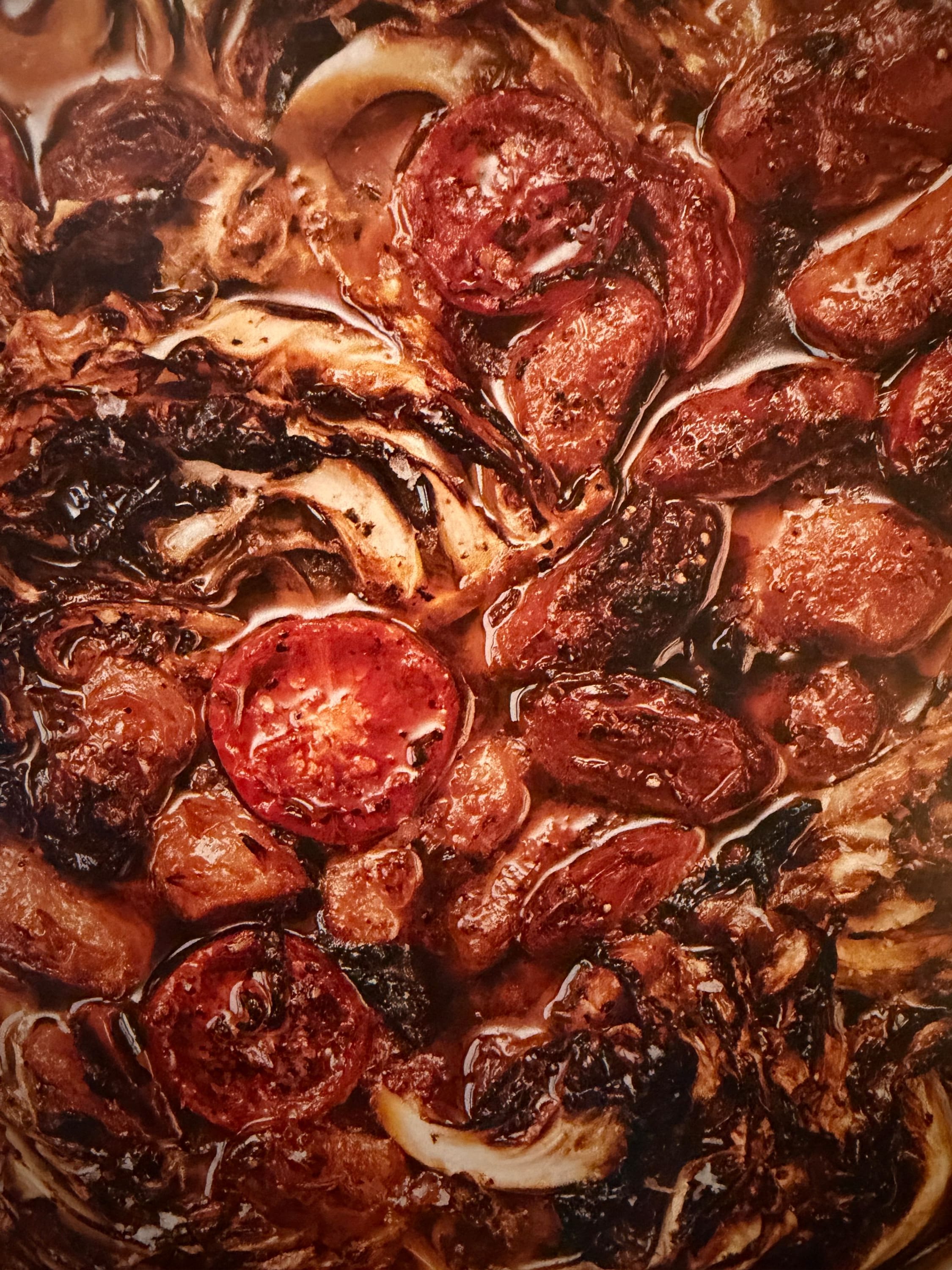Caramelized Beans with Tomato & Cabbage (Alison Roman)