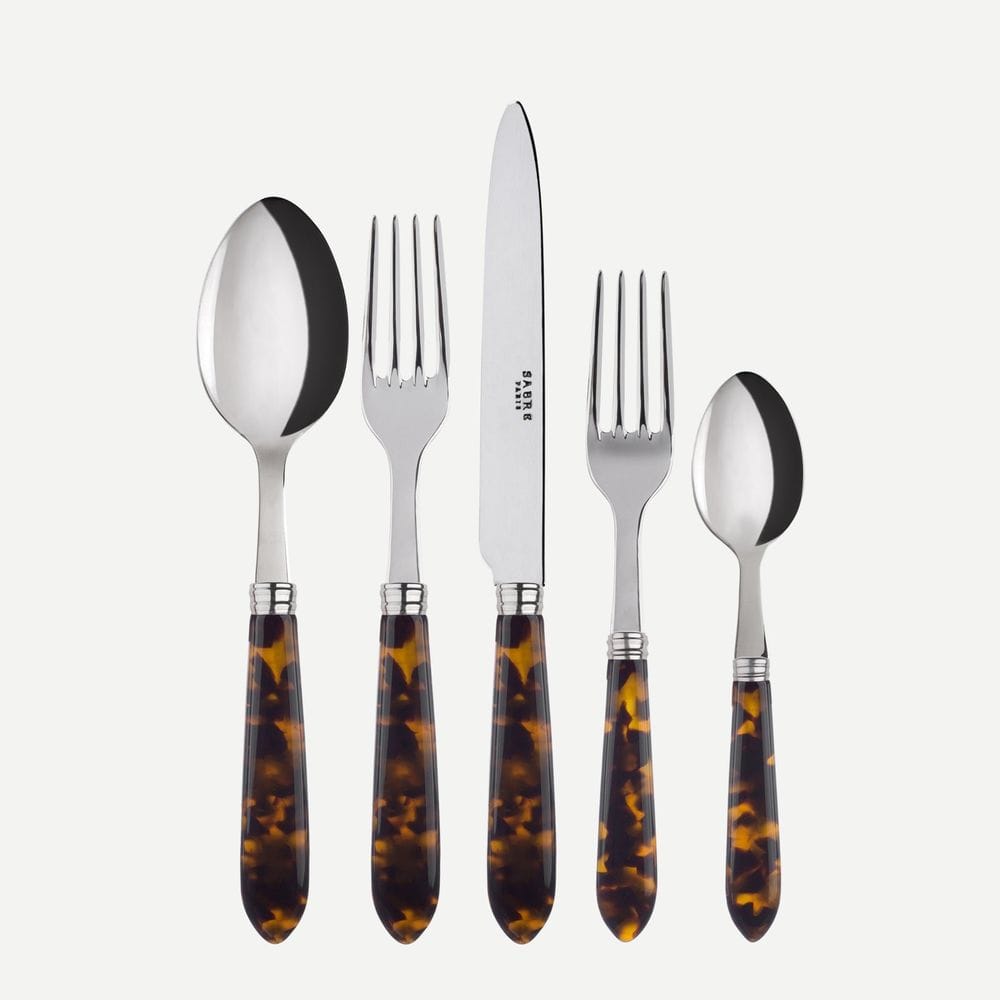 Tortoise, Faux Tortoise - 20 pieces cutlery set