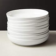 cb2 Contact Modern White Pasta Bowl Set of 8