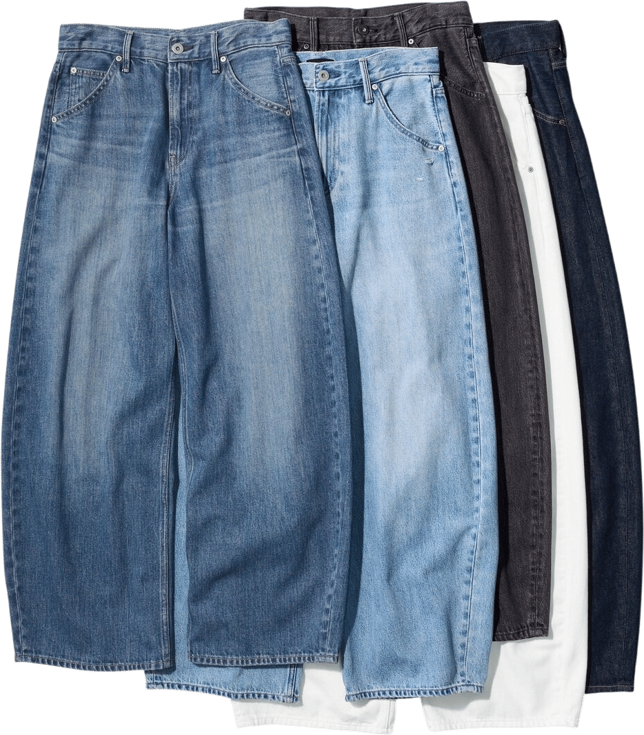 white oversized jeans