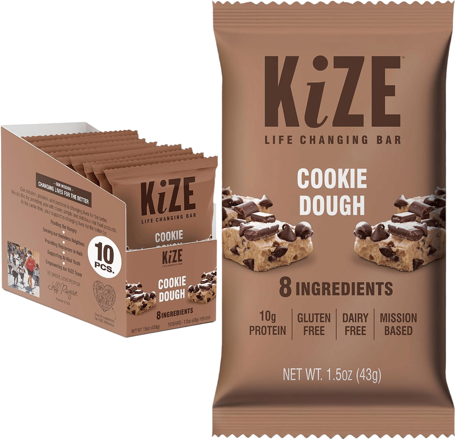 Cookie dough kize bars