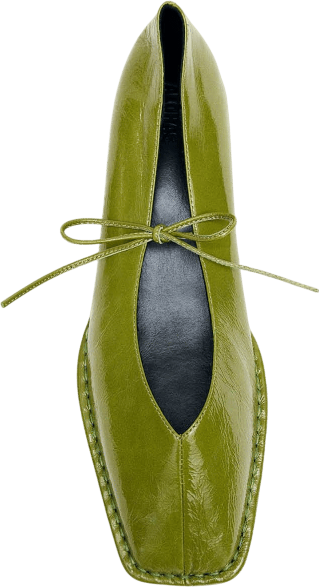 ALOHAS Sway Patent Green Ballet Flats
