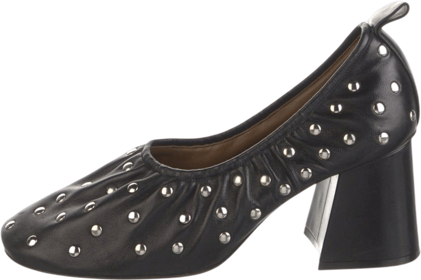 Celine Leather Studded Accents Pumps
