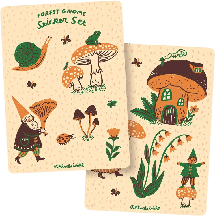 Forest Gnome Sticker Set