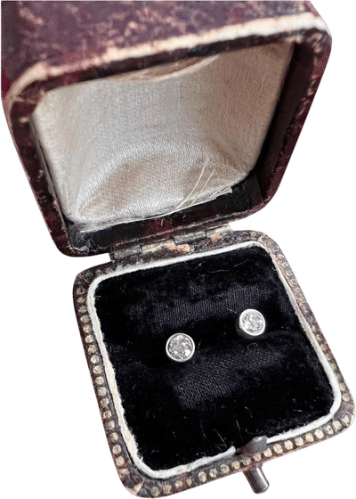 Vintage 18ct Gold Diamond Stud Earrings