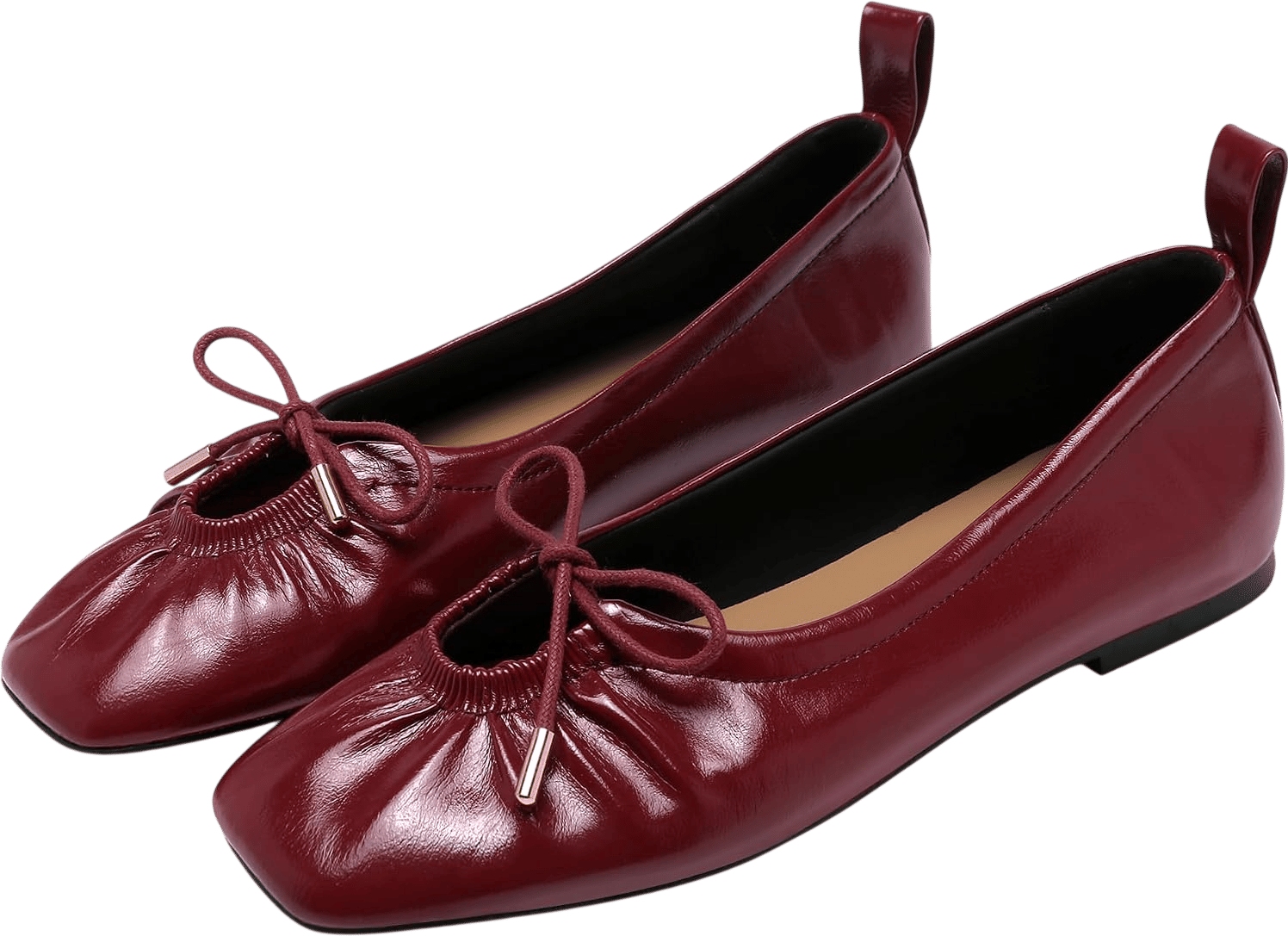 Riekhany Women Ballet Flats- Burgundy