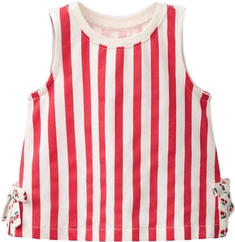 STRIPED TOP WITH BOWS