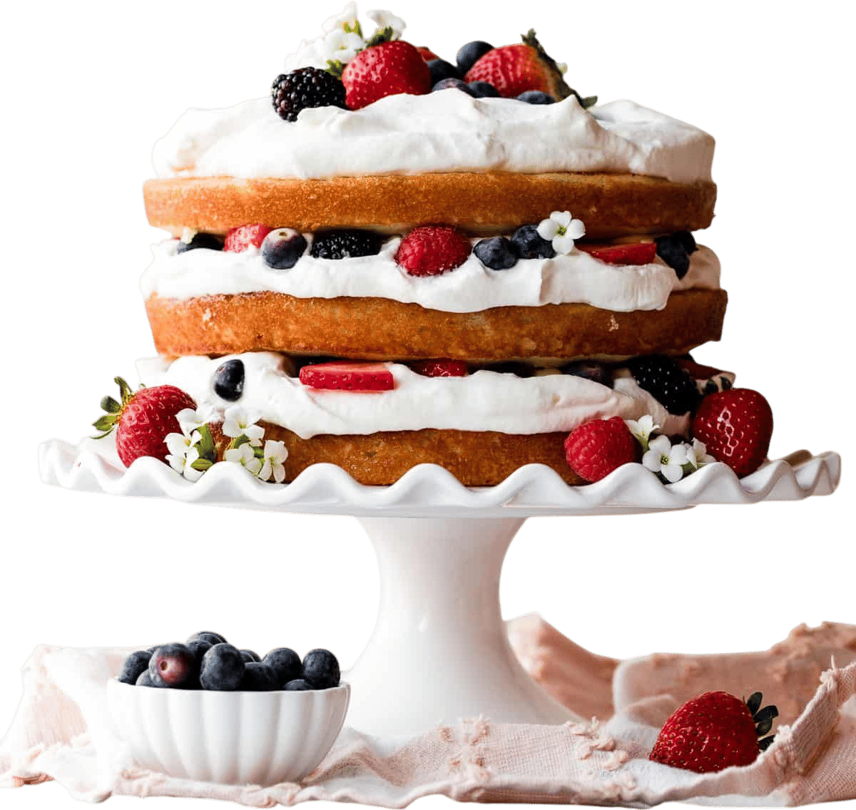 Fresh Berry Cream Cake