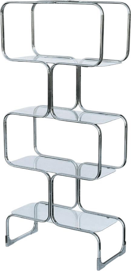 1970s Mid-Century Modern Tricom Italian Etagere or Wall Unit