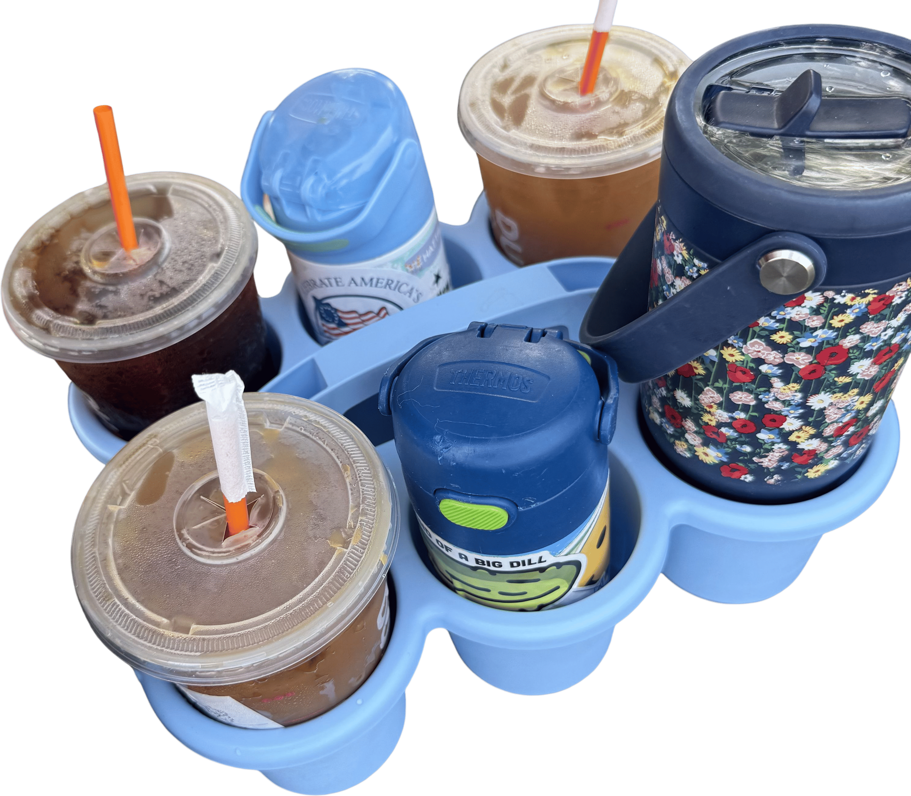 Crayon caddy for coffee/bev transport