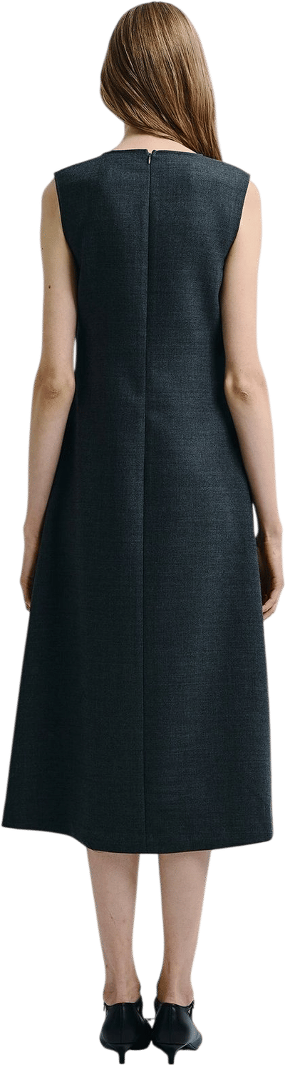 Roze A-line Midi Dress