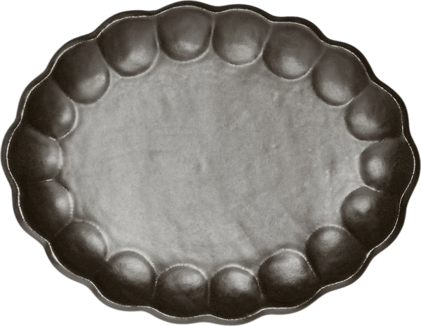 Rinka Ceramic Oval Dinner Plates – 12in/30cm (Set of 4)