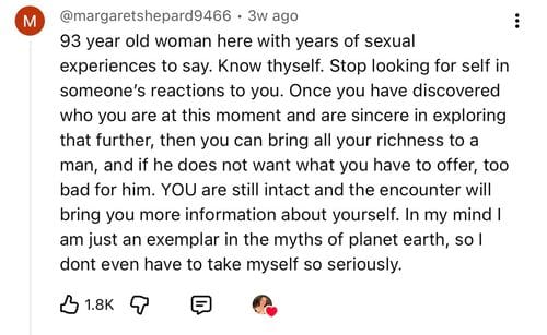 This advice from a 93 year old