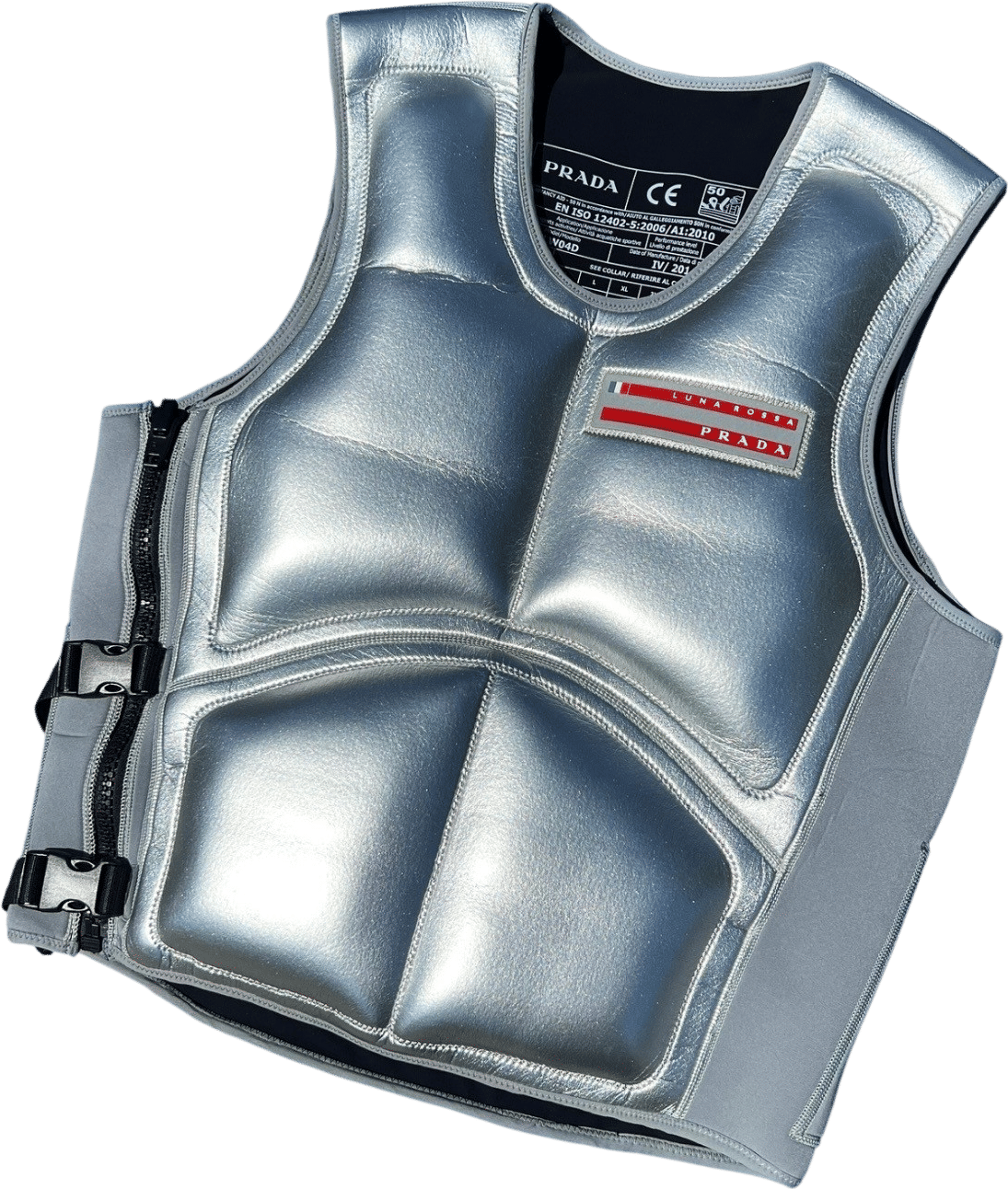 2013 Prada Luna Rossa metallic life vest