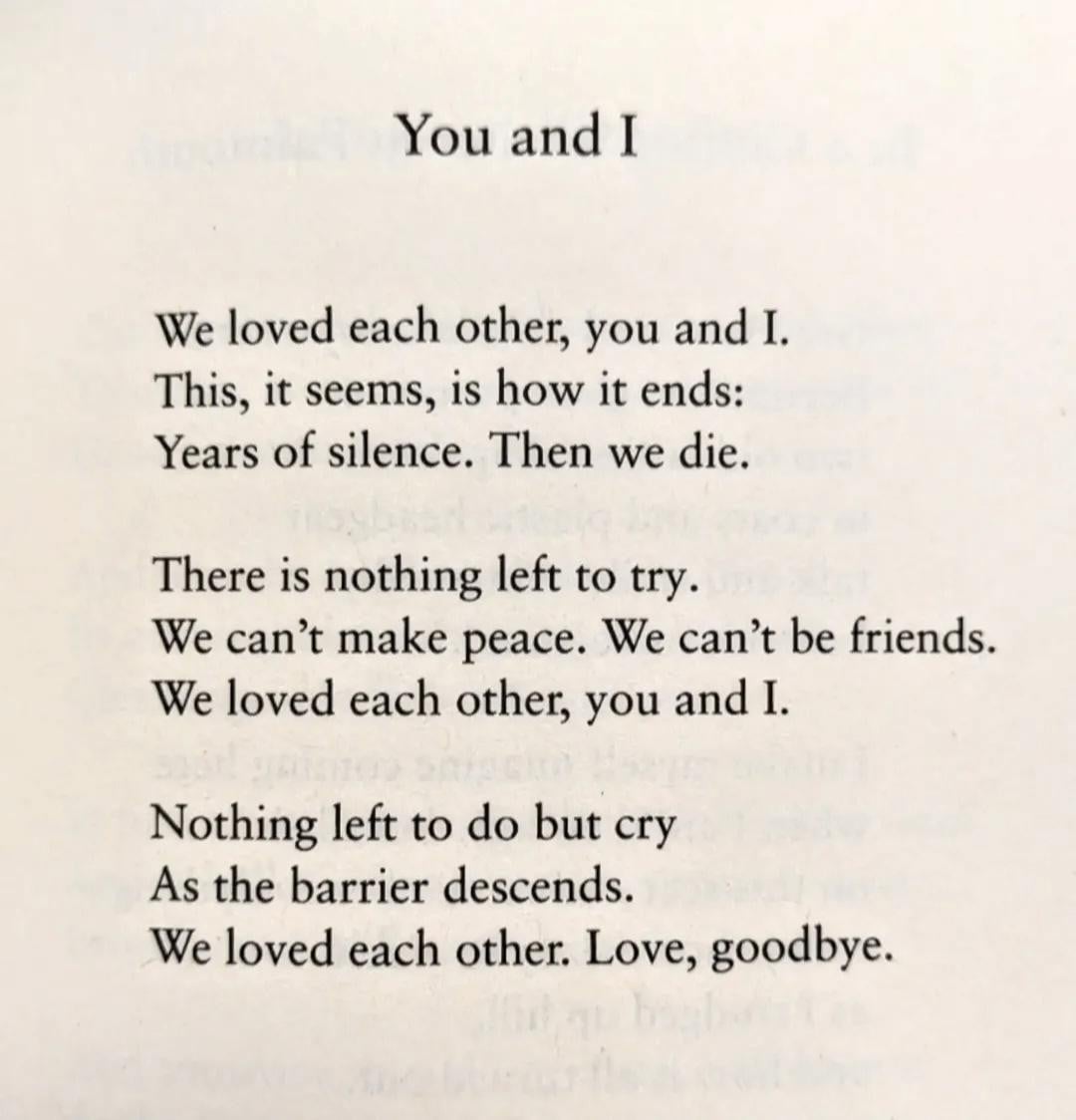 You and I (Wendy Cope)