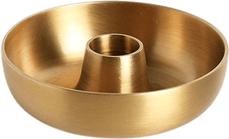 Fog Linen Brass Candleholder, Bowl