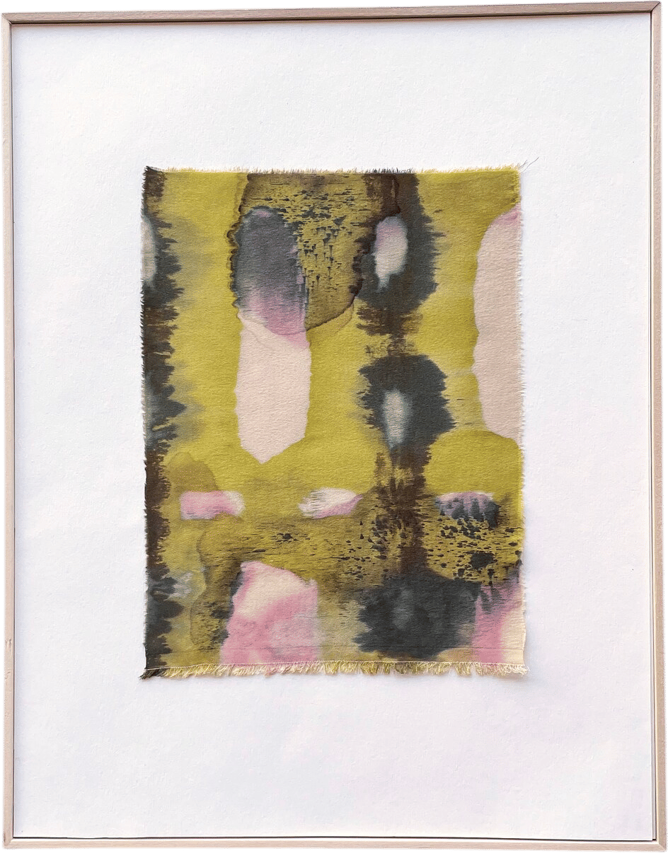Naturally dyed silk textile art