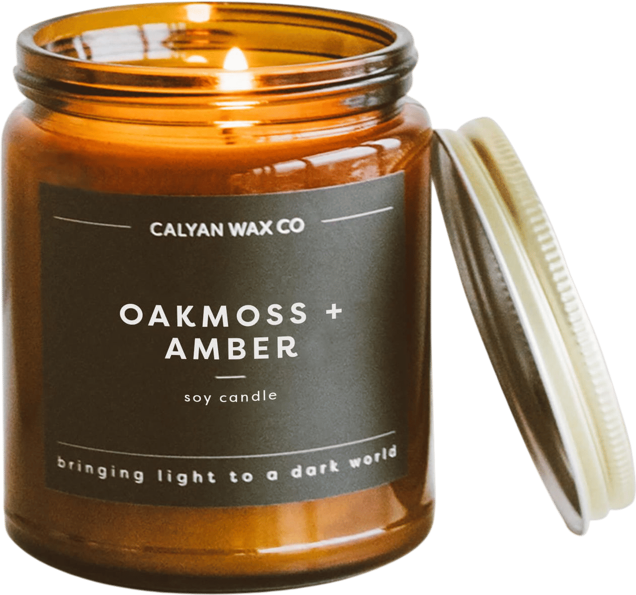 Oakmoss + Amber Amber Jar Soy Candle