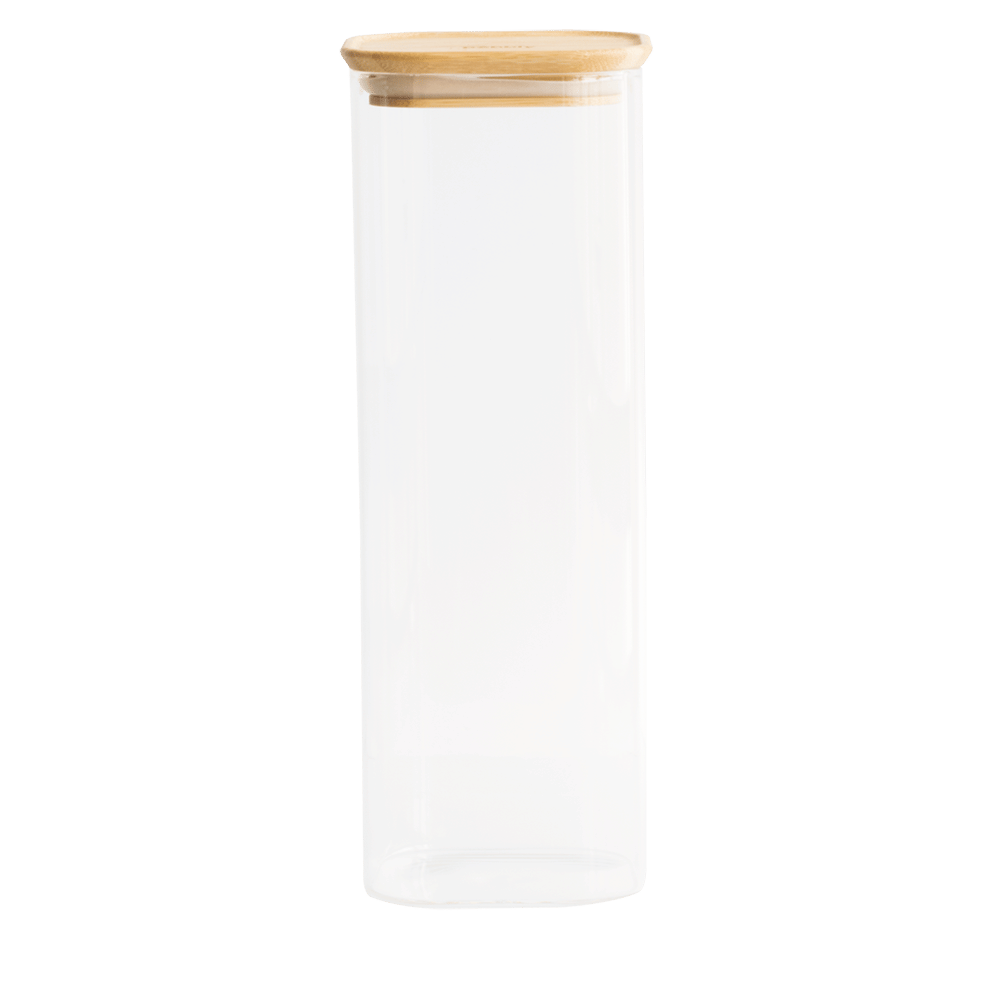 Stackable Glass Container With Bamboo Lid