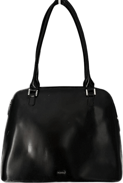 Vintage Y2K Genuine Black Leather Handbag