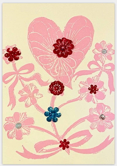 Minnieolga Pink Heart Flower
