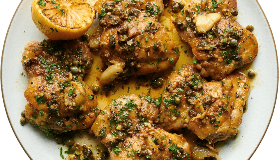 Garlicky Chicken With Lemon-Anchovy Sauce Recipe