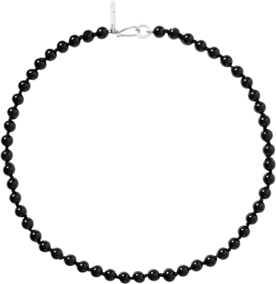 Tiny Silver Onyx Necklace
