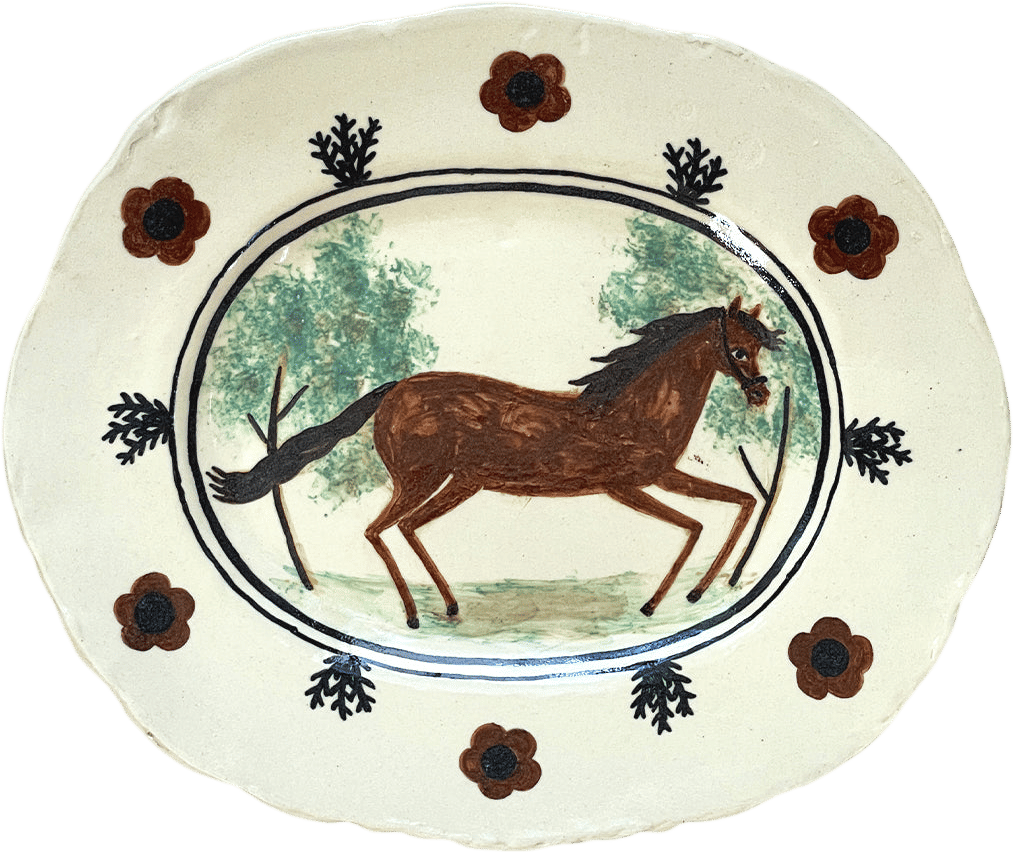 Rebekah Miles Horse Platter