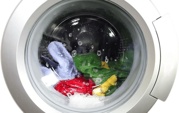 Letting your baby watch the wash cycle