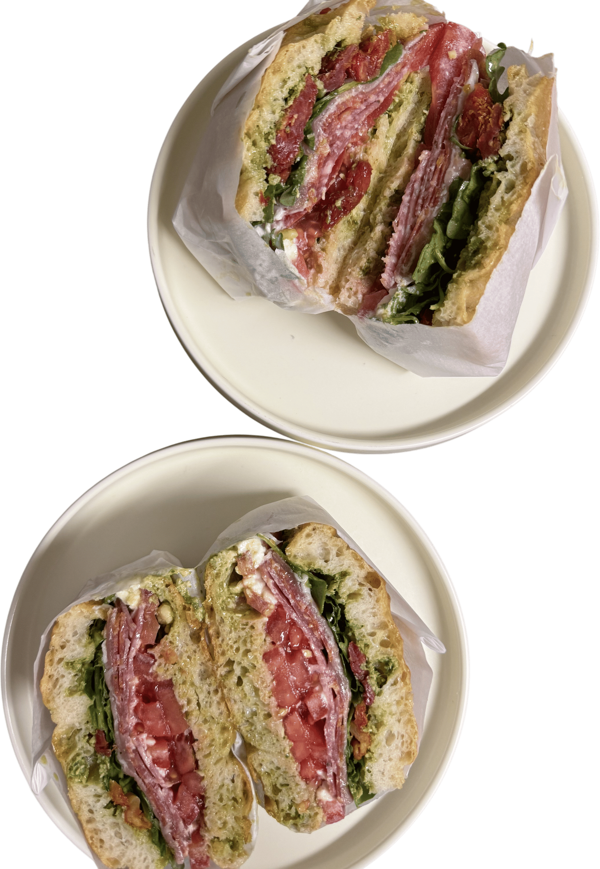 Wrap sandwiches in parchment paper