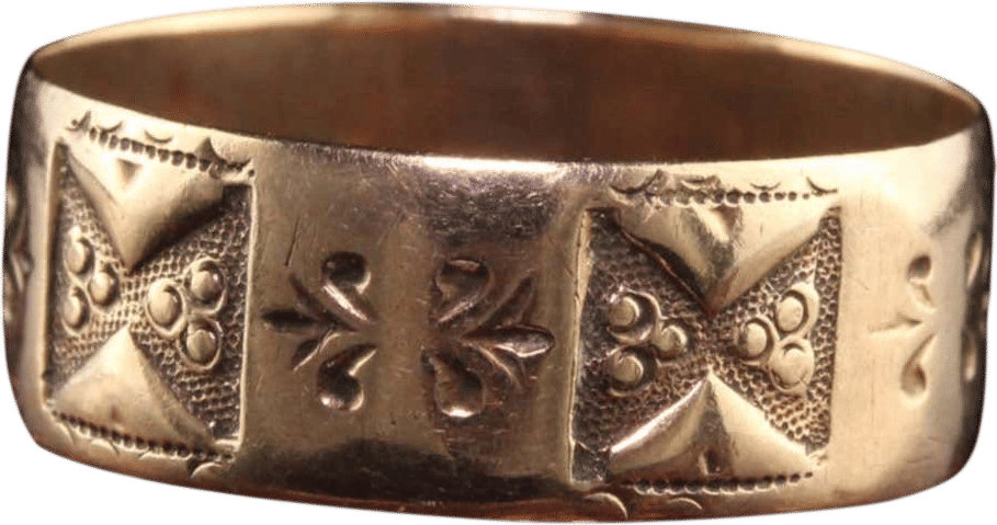 Antique Victorian Engraved Gold Ring