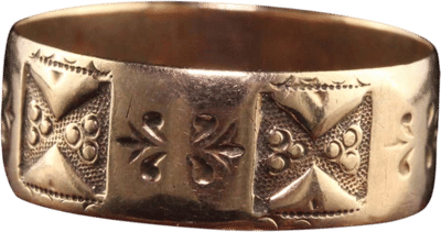 Antique Victorian Engraved Gold Ring