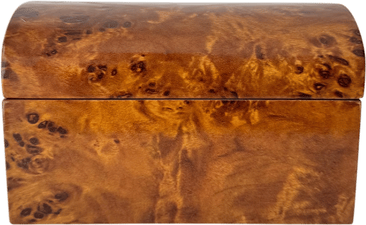 Vintage Burl Wood Style Jewelry Box 