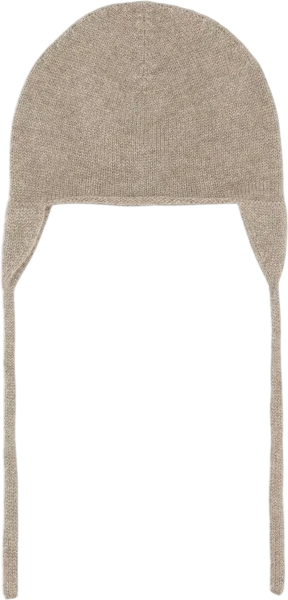 Baby Cashmere Ear Warmer Knit Hat, Bear Melange - VER de TERRE Hats & Mittens | Maisonette