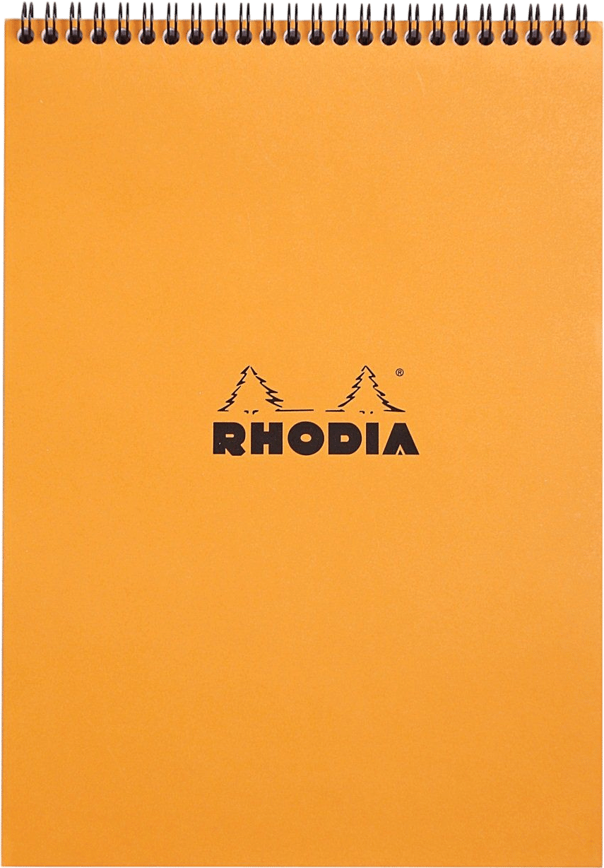 Rhodia Wirebound Notepad No. 18 Orange A4 Squared