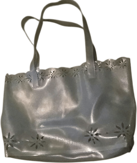 Moschino Silver Jelly Bag